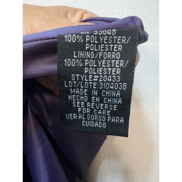 NW Nightway Women's 1 Shoulder Maxi Formal Gown Dress Sleeveless Size 10 Purple - Picture 7 of 12